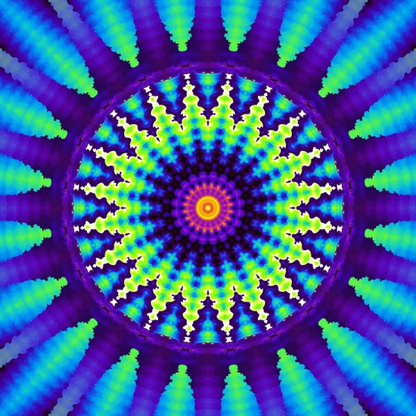 Soyut dijital fraktal model. Renkli kozmik soyut mandala