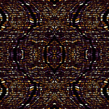 Soyut dijital fraktal model. Kusursuz kabile etnik kalıbı.