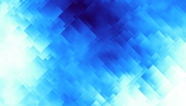 Mavi soyut geometrik fraktal desen. Yatay yönelim.