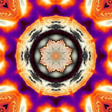 Soyut dijital sanat fraktal deseni. Uzay mandala deseni. Esrarengiz yoga soyut geçmişi.