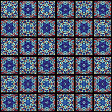 Soyut model. Mozaik sanat süsleme dokusu. Kusursuz kare desen.