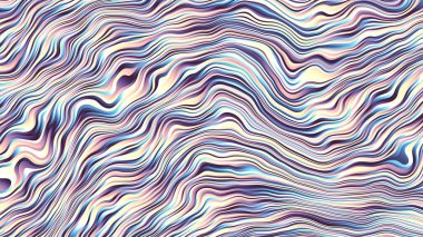 Soyut dijital fraktal model. Psikedelik dalgalı desen. Görünüm oranı 16: 9 olan yatay arkaplan