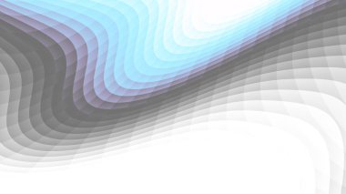 Soyut dijital fraktal model. Beyaz arka planda çarpık mavi bir çizgi. Görünüm oranı 16: 9