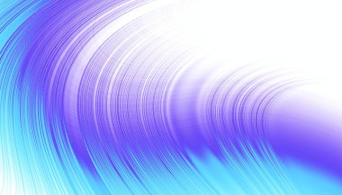 Soyut dijital fraktal model. Yatay oryantasyon. Boş beyaz arkaplanda eğri ince çizgiler.