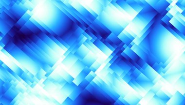 Mavi soyut geometrik fraktal desen. Yatay yönelim.