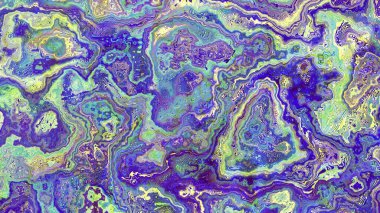 Soyut dijital fraktal model. Soyut mermer dokusu. Görünüm oranı 16: 9 olan yatay arkaplan