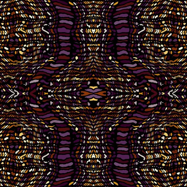 Patrón Fractal Digital Abstracto Patrón Étnico Tribal Sin Fisuras —  Fotos de Stock