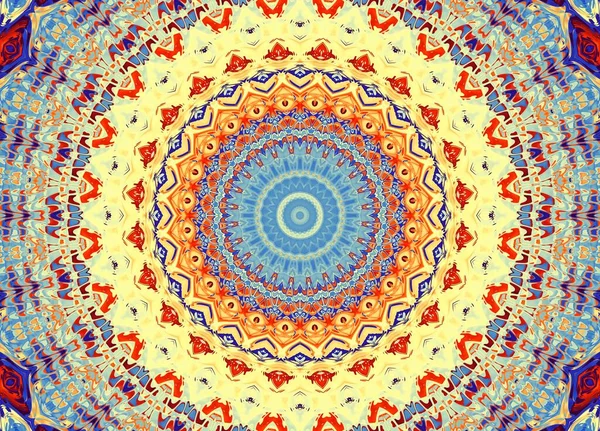 Abstract Digitaal Fractal Patroon Abstracte Sier Mandala Patroon — Stockfoto
