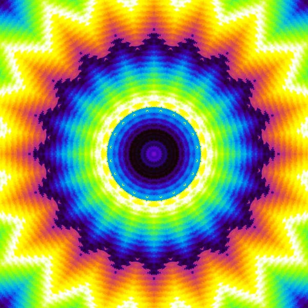 Padrão Fractal Digital Abstracto Mandala Cósmica Colorida Abstrata — Fotografia de Stock