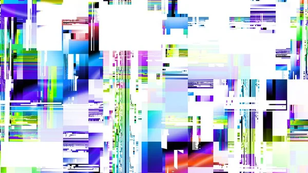 Dijital fraktal desen. Soyut arkaplan. Soyut teknik arıza görüntüsü. Görünüm oranı 16: 9 olan yatay arkaplan