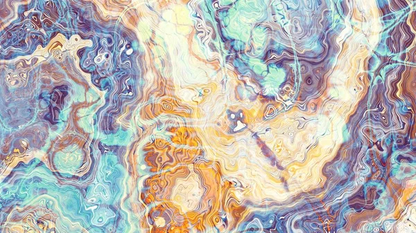 Soyut dijital fraktal model. Soyut mermer dokusu. Görünüm oranı 16: 9 olan yatay arkaplan