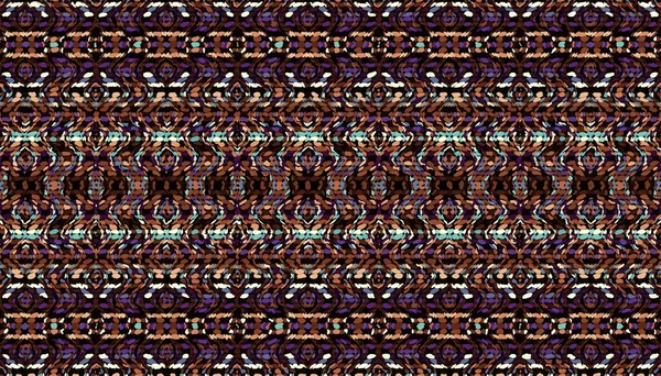 Patrón Fractal Digital Abstracto Antecedentes Estilo Étnico Africano Adorno Tribal — Foto de Stock