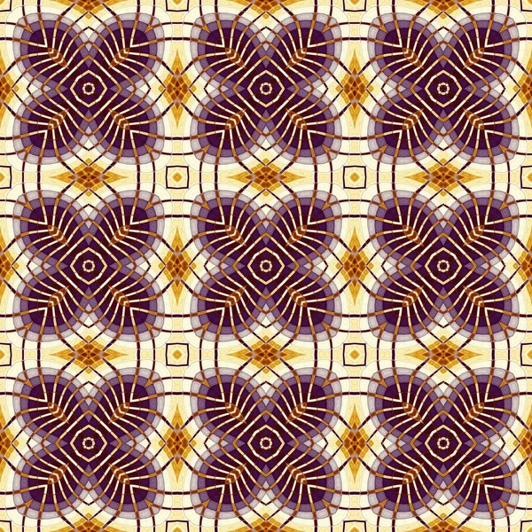 抽象的なパターン 正方形の装飾通常の背景 シームレスなパターン ヴィンテージモザイクアートパターン — ストック写真