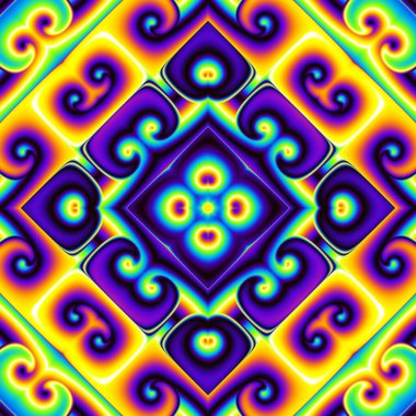 Soyut dijital geometrik desen. Simetrik dekoratif desen.