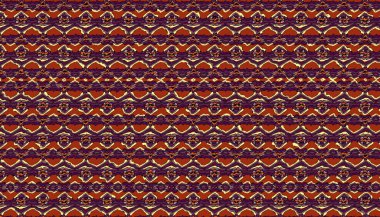 Soyut dijital fraktal model. Afrika etnik tarzında yatay yönelim modeli. Kabile süsü.