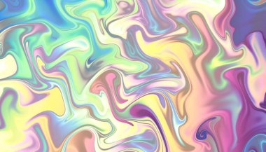 Soyut dijital fraktal model. Yatay oryantasyon. Psikedelik dalgalı doku.