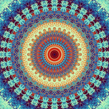 Soyut dijital fraktal model. Soyut klasik mandala