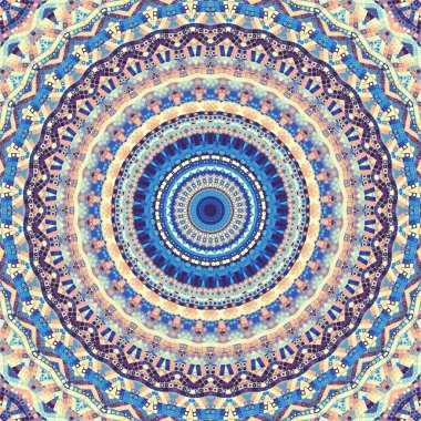 Soyut dijital fraktal model. Soyut klasik mandala