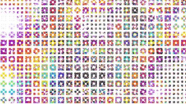 Soyut dijital fraktal model. Soyut geometrik grunge dokusu. Görünüm oranı 16: 9 olan yatay arkaplan