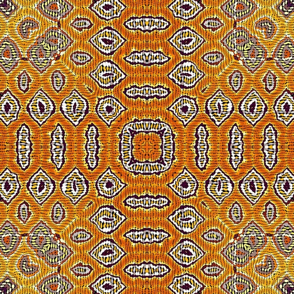 摘要数字分形模型 非洲民族风格的正方形背景 部落装饰 — 图库照片