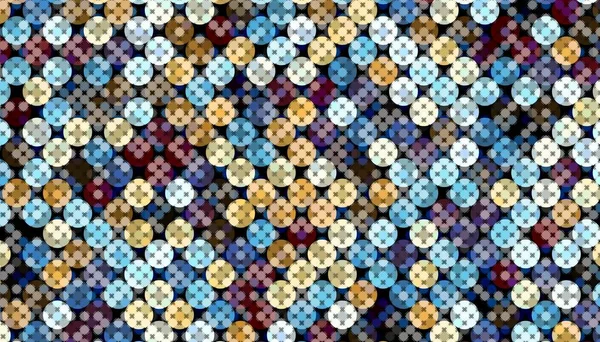 Abstract Digital Fractal Pattern Horizontal Orientation Polka Dot Grunge Pattern — Stock Photo, Image