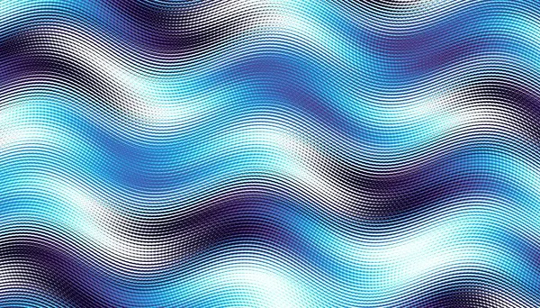 Abstract Digital Fractal Pattern Horizontal Orientation Blue Wavy Texture — Stock Photo, Image