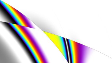 Soyut dijital fraktal model. Beyaz arka planda soyut gradyan. Görünüm oranı 16: 9 olan yatay arkaplan