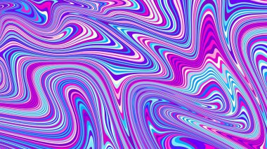 Soyut dijital fraktal model. Psikedelik dalgalı doku. Görünüm oranı 16: 9 olan yatay arkaplan