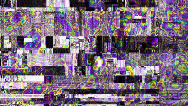 Abstraktes Digitales Fraktalmuster Abstrakte Glitch Textur Horizontaler Hintergrund Mit Seitenverhältnis — Stockfoto
