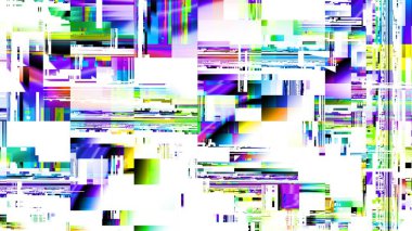 Dijital fraktal desen. Soyut arkaplan. Soyut teknik arıza görüntüsü. Görünüm oranı 16: 9 olan yatay arkaplan