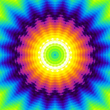 Soyut dijital fraktal model. Renkli kozmik soyut mandala