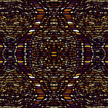 Soyut dijital fraktal model. Kusursuz kabile etnik kalıbı.