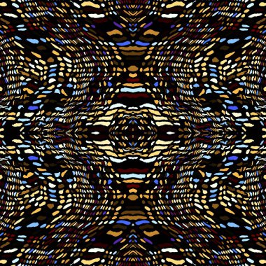 Soyut dijital fraktal model. Kusursuz kabile etnik kalıbı.