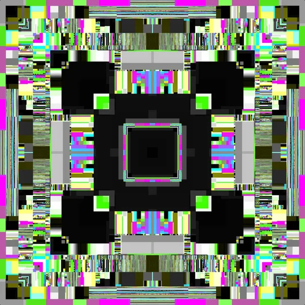 Cyfrowy Wzór Fraktalny Abstrakcyjne Tło Abstrakcyjny Symetryczny Obraz Technologii Usterki — Zdjęcie stockowe