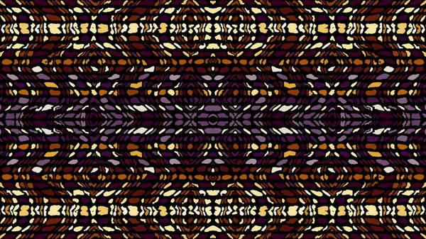 Patrón Fractal Digital Abstracto Patrón Tribal Étnico Abstracto Fondo Horizontal — Foto de Stock
