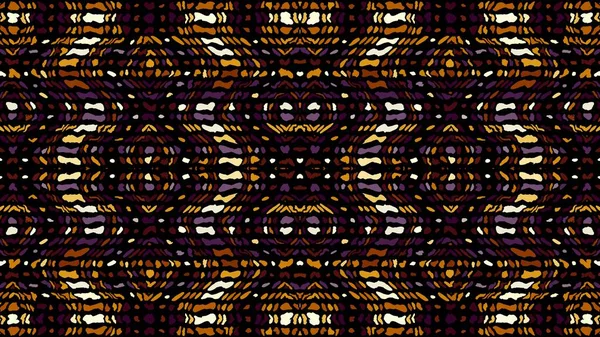 Patrón Fractal Digital Abstracto Patrón Tribal Étnico Abstracto Fondo Horizontal — Foto de Stock