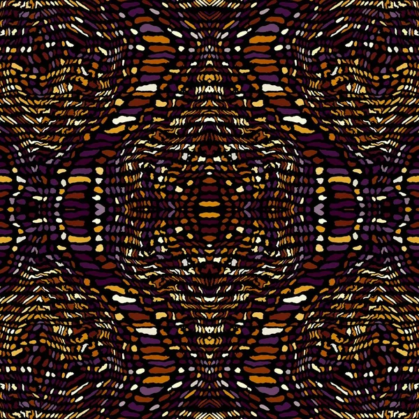 Modèle Fractal Numérique Abstrait Modèle Ethnique Tribal Sans Couture — Photo