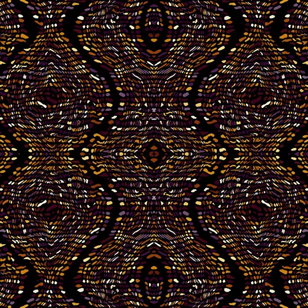 Padrão Fractal Digital Abstracto Padrão Étnico Tribal Sem Costura — Fotografia de Stock