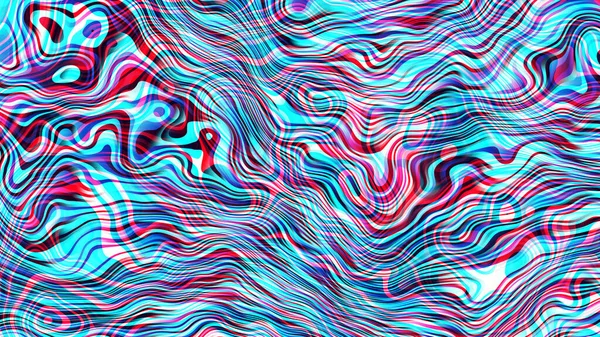 Αφηρημένο Ψηφιακό Φράκταλ Μοτίβο Ψυχεδελικό Κυματοειδές Μοτίβο Οριζόντια Φόντο Λόγο — Φωτογραφία Αρχείου