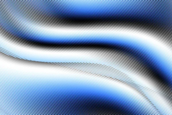 디지털 프랙탈 배경에 곡선의 파란색 있습니다 흔들리는 — 스톡 사진