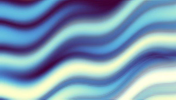 概要ディジタルフラクタルパターン 水平方向 ブラリー波状の線のパターン — ストック写真