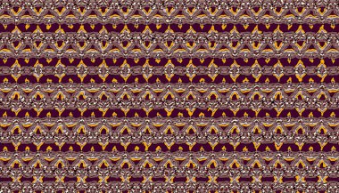 Soyut dijital fraktal model. Afrika etnik tarzında yatay yönelim modeli. Kabile süsü.