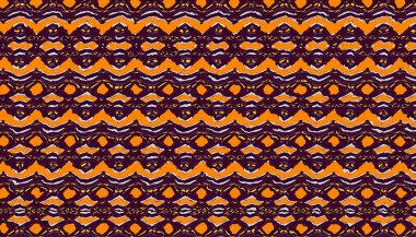 Soyut dijital fraktal model. Afrika etnik tarzında yatay yönelim modeli. Kabile süsü.