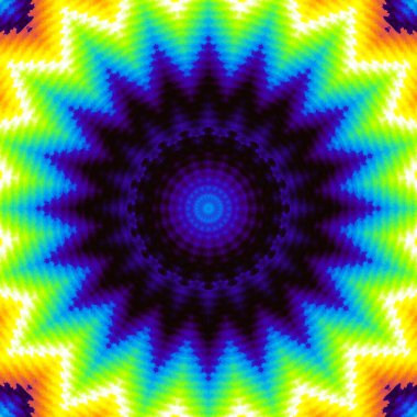 Soyut dijital fraktal model. Renkli kozmik soyut mandala