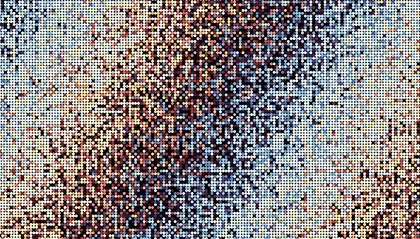 Αφηρημένο Ψηφιακό Φράκταλ Μοτίβο Οριζόντια Κατεύθυνση Σχέδιο Κουκίδων Πόλκα — Φωτογραφία Αρχείου
