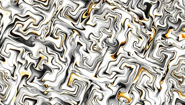 Abstract Digital Fractal Pattern Horizontal Orientation Wavy Texture — Stock Photo, Image