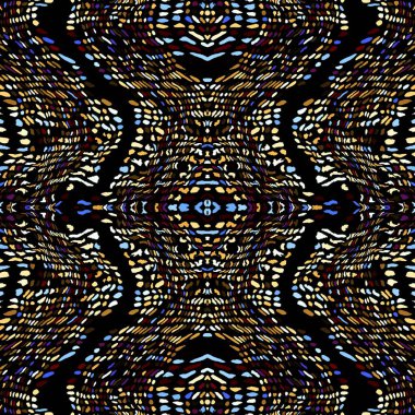 Soyut dijital fraktal model. Kusursuz kabile etnik kalıbı.