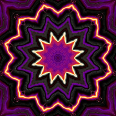 Soyut dijital sanat fraktal deseni. Uzay mandala deseni. Esrarengiz yoga soyut geçmişi.