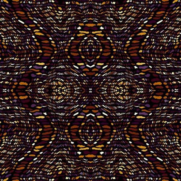 Абстрактный Цифровой Фрактальный Рисунок Бесшовная Племенная Этническая Модель — стоковое фото