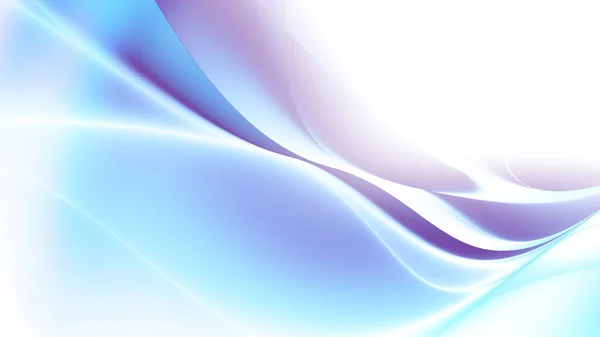 Abstract Digital Fractal Pattern Blur Blue Wavy Lines Background Horizontal — Stock Photo, Image